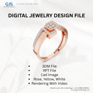 Ladies Rings | 3D CAD Design Package | 3 Tone (Rose–White–Yellow) | Jewellery Rendering File