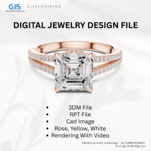 Ladies Rings, Earrings, Men’s Rings & Ladies Bracelets | 3DM + RPT CAD Digital Jewellery Rendering Files (3 Tone Rose/White/Yellow)