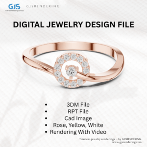 Diamond Stud Earrings | 3D CAD Digital Rendering File | Jewellery Design