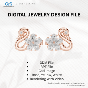 Ladies & Men’s Ring CAD Design Bundle | 3DM + RPT + CAD Renders | 3 Tone Gold Jewellery Rendering Files (Rose/White/Yellow)