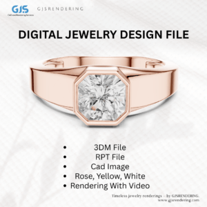 Digital Jewellery CAD Rendering File | Earrings & Bracelet Design | Export Quality 3DM + RPT + Render Views