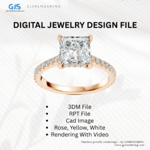 Ladies Ring | Digital Jewellery Rendering File (3DM + RPT + Images + Video)