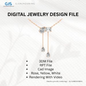 Earrings AND LADISE RING AND NECKLESS | Digital Jewellery CAD Rendering File (3DM + RPT + CAD + 4 View + Video) | Export Quality Design